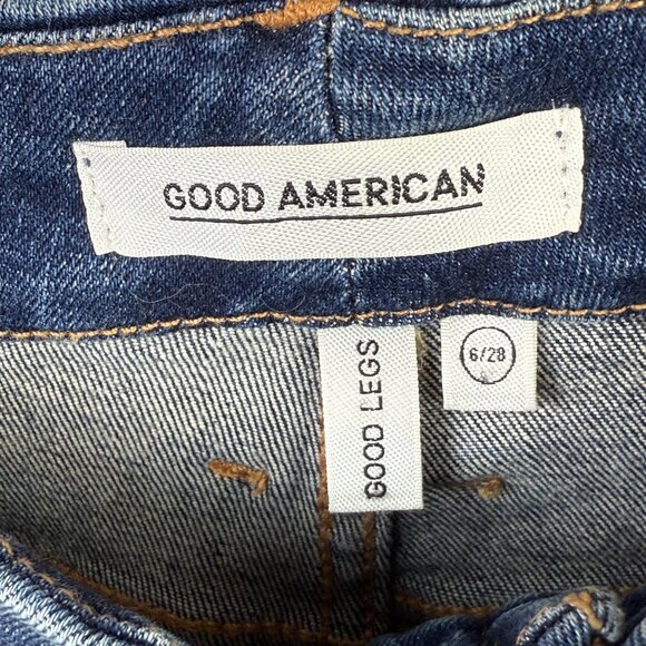 Good American Good Legs Distressed Hem High-Waisted Skinny Jeans - Size - 6 - Picture 5 of 6